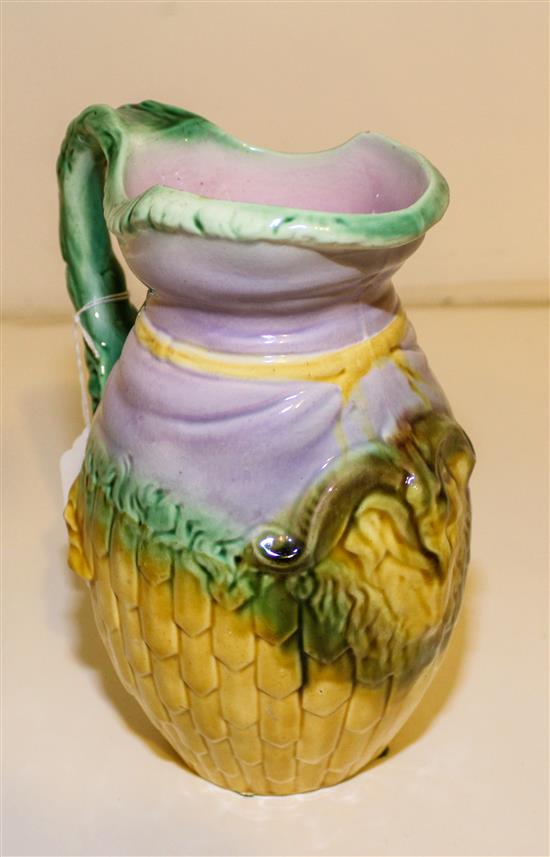 Appraisal: Sale Lot A Majolica Pitcher Height inches -