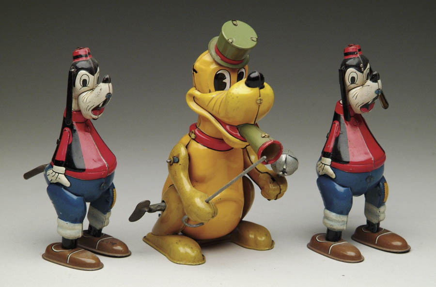 Appraisal: LOT OF DISNEY TOYS Consisting of Linemar wind-up Goofys and