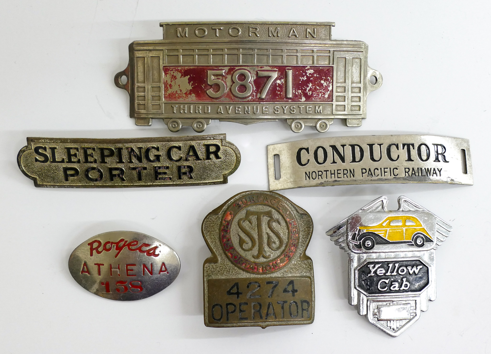 Appraisal: pc Railroad Hat Badges Etc