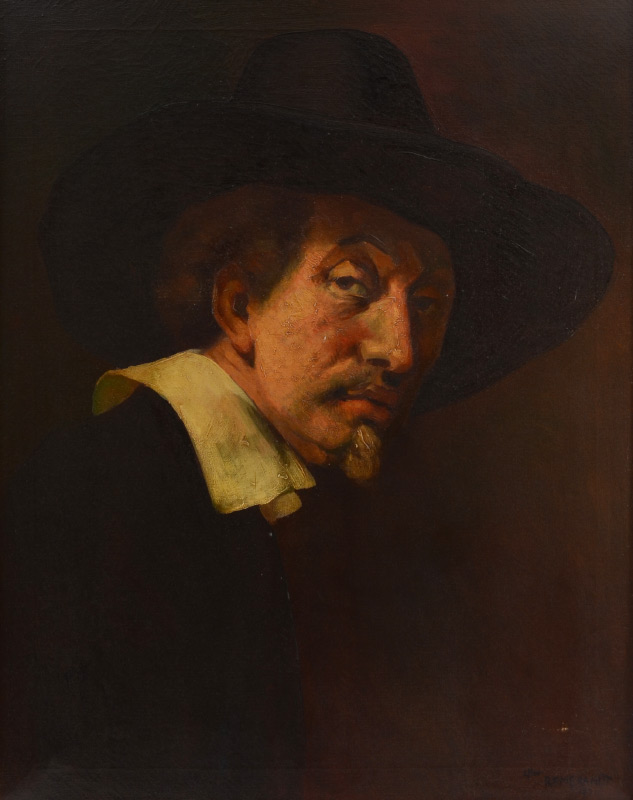 Appraisal: GOOD PORTRAIT PAINTING AFTER REMBRANDT Oil Canvas '' x ''