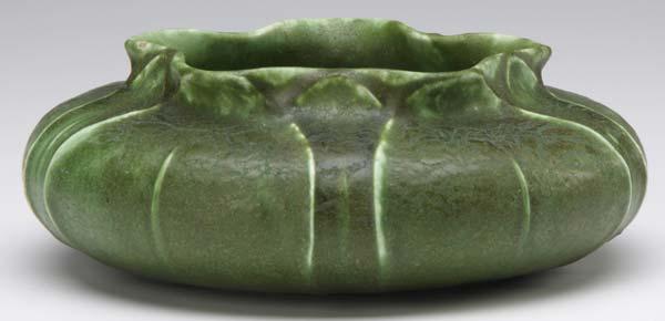 Appraisal: GRUEBY Squat vessel by Ruth Erickson with a row of