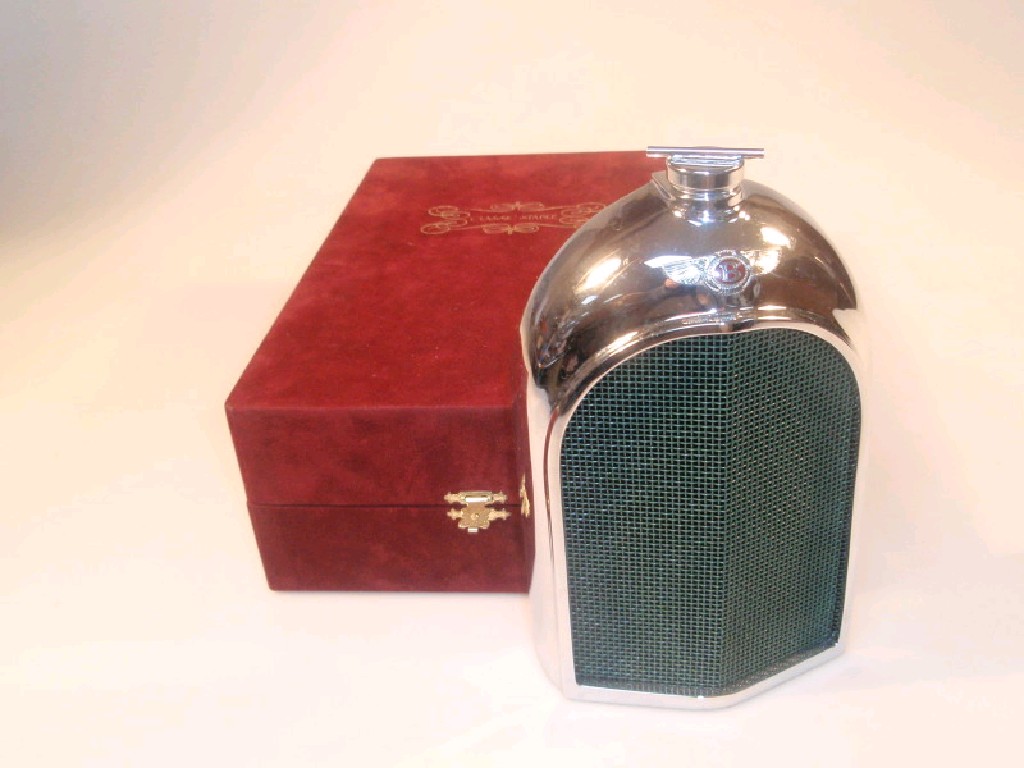 Appraisal: A Classic Stable Limited hip flask modelled as a Bentley