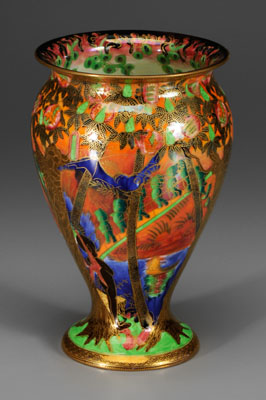 Appraisal: Wedgwood Fairyland lustre vase Imps on a Bridge flared rim