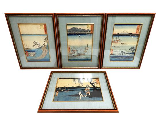 Appraisal: Utagawa Hiroshige aka Ando Hiroshige Japanese - four color woodblock