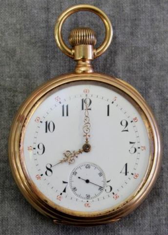 Appraisal: JEWELRY kt Gold Open Face Pocket Watch H N Squire