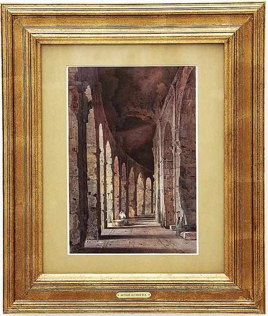 Appraisal: Arthur Glennie R W S British - ARCHITECTURAL RUINS WITH