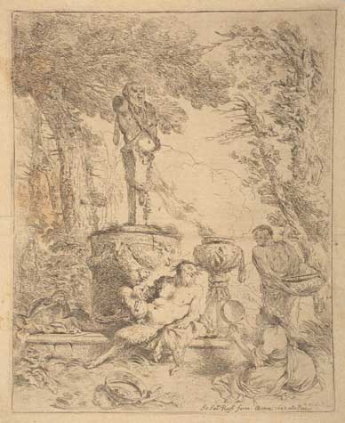 Appraisal: GIOVANNI B CASTIGLIONE The Feast of Pan Etching x mm