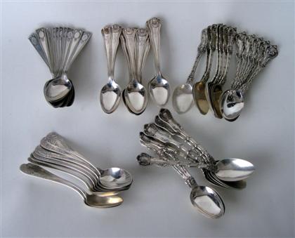 Appraisal: Group of American sterling silver teaspoons th century