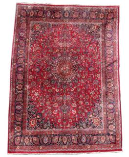 Appraisal: Hand Woven Persian Mashad Rug ' x ' Wool Iran