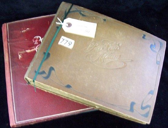 Appraisal: A postcard album containing topographical examples and another including steam