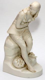 Appraisal: MINTON PARIAN BISQUE FIGURE LATE TH C MINTON PARIAN BISQUE