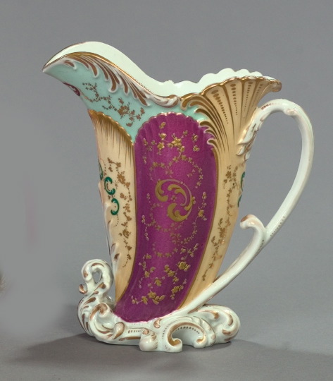 Appraisal: Fine Jacob Petit Paris Richly Polychromed and Gilded Garniture Vase