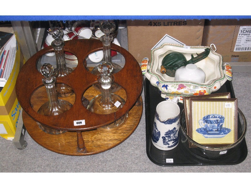 Appraisal: Lot comprising two trays of glassware and ceramics to include