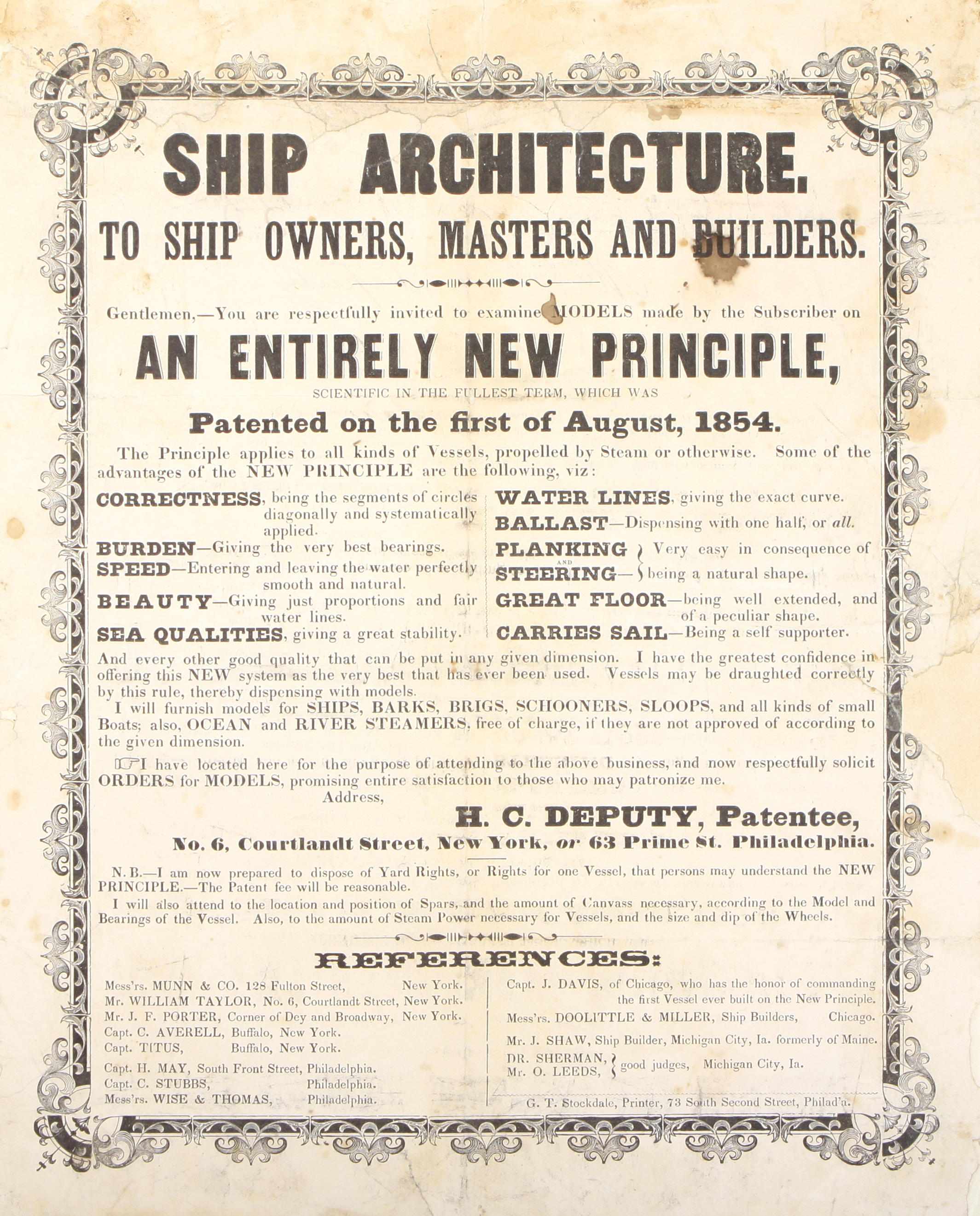 Appraisal: Property of Serendipity Books SHIP ARCHITECTURE BROADSIDE Ship Architecture To