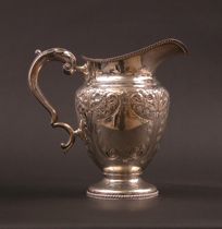 Appraisal: Durham Sterling Silver Water Pitcher Sterling silver water pitcher has