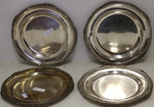 Appraisal: GEORGIAN STERLING SILVER DINNER PLATES EARLY TH C MADE BY