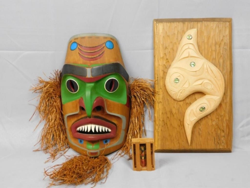 Appraisal: NORTHWEST COAST CARVINGS TH CENTURY LOTincludes a Joe Peters Jr