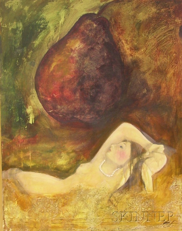 Appraisal: Rosemary Broton-Boyle American b Nude and Pear Indistinctly signed l