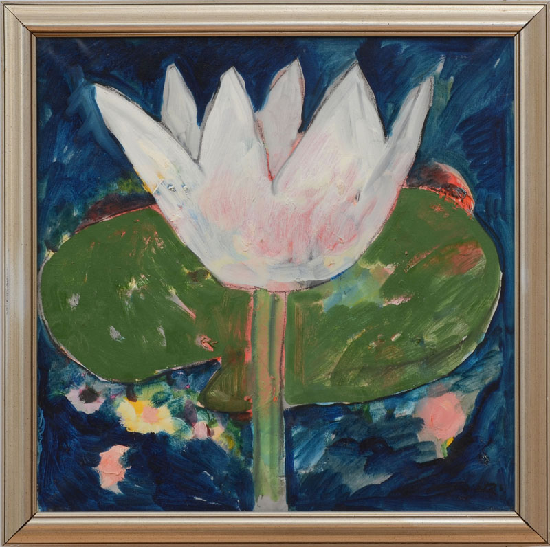 Appraisal: BETTY DI ROBILANT LILY PAD Oil on canvas unsigned x