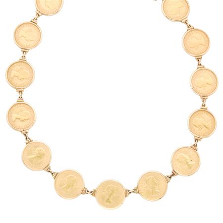 Appraisal: Gold Coin Necklace Estimate -