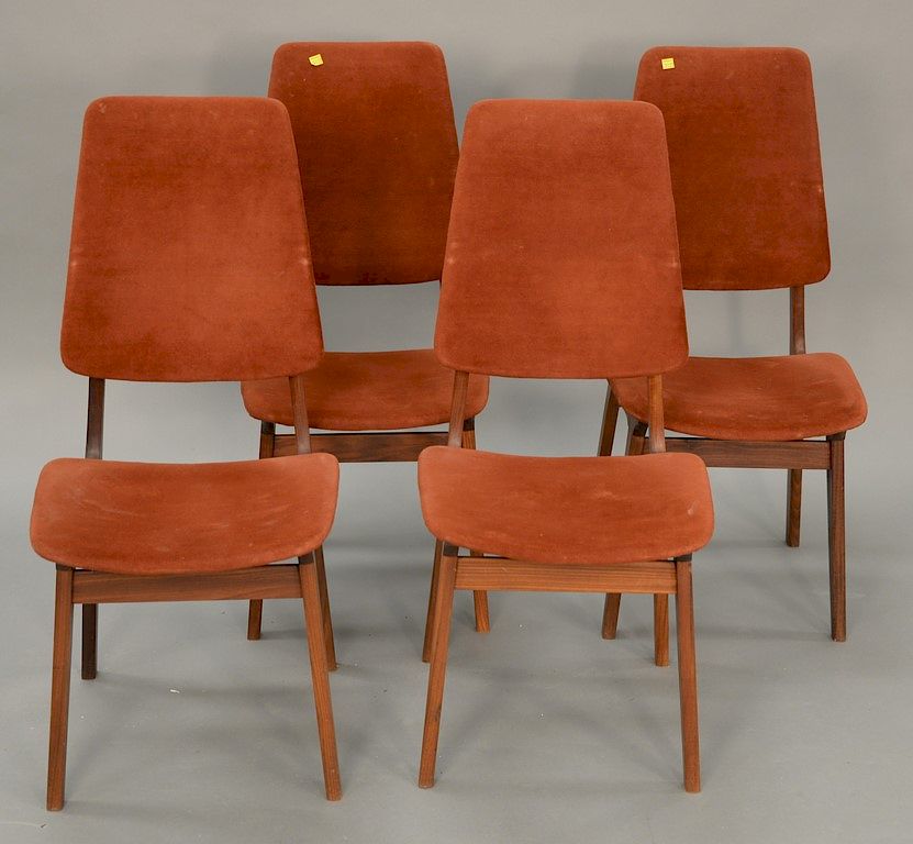 Appraisal: Four teak Kofod Larsen dining chairs Four teak Kofod Larsen