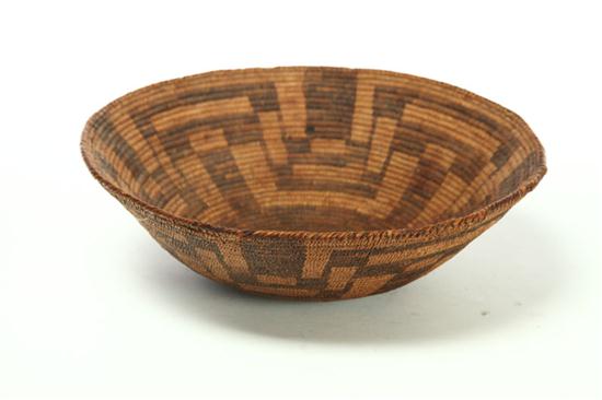 Appraisal: AMERICAN INDIAN BASKET Early th century Pima basketry tray Some