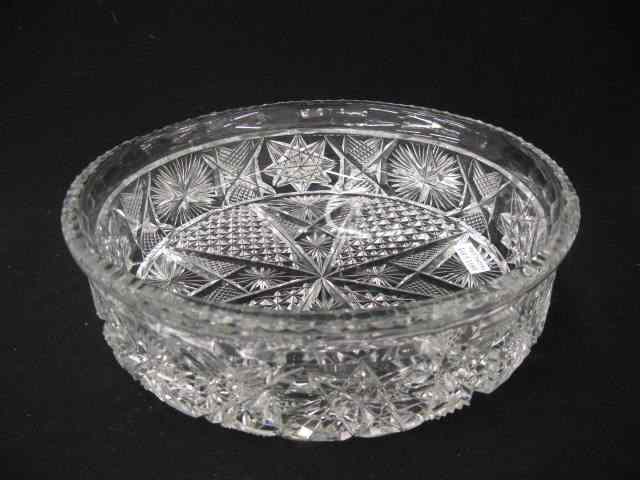 Appraisal: Cut Crystal Bowl star diamond design '' excellent