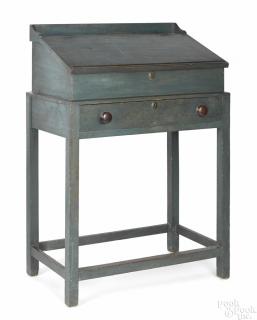 Appraisal: Connecticut painted pine schoolmaster's desk th c retaining a pristine