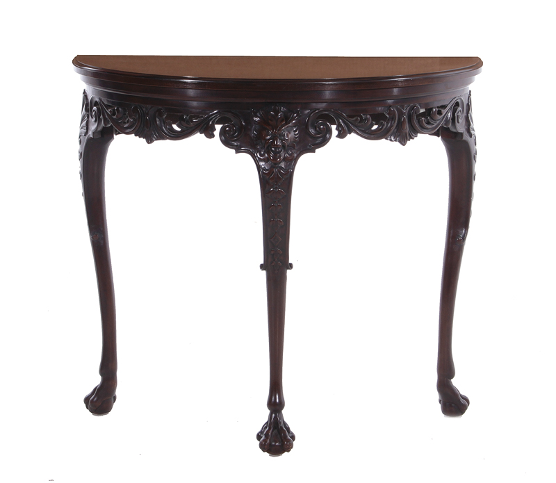 Appraisal: Georgian style D-shaped table Baker H W D Provenance South