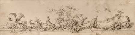 Appraisal: JOHANN ESAIAS NILSON German - A Ledge Decoration with Animals