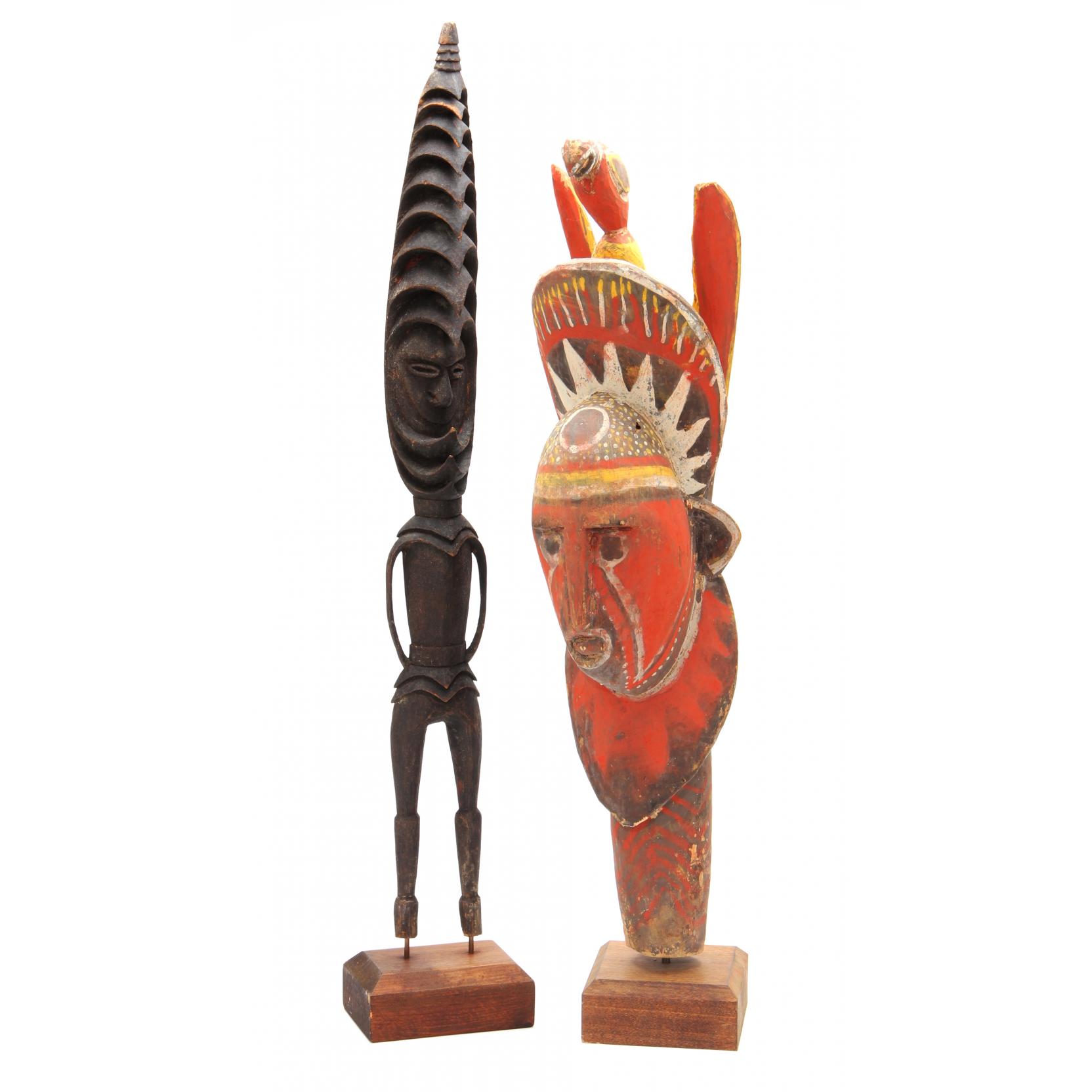 Appraisal: New Guinea Wooden Ancestor Totems the first early th century