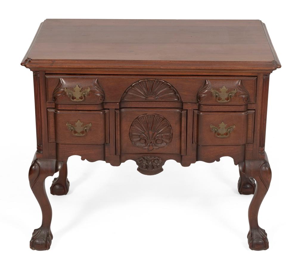 Appraisal: CHIPPENDALE-STYLE LOWBOY LATE TH CENTURY HEIGHT WIDTH CHIPPENDALE-STYLE LOWBOY Late