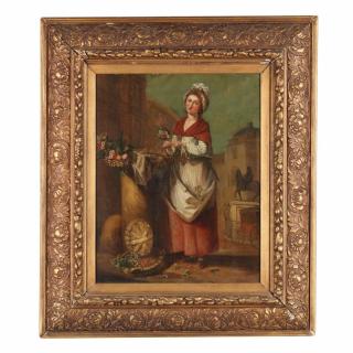 Appraisal: English School th century Young Flower Seller oil on canvas