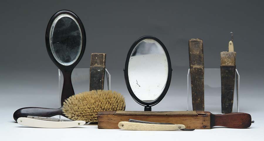 Appraisal: LOT OF CIVIL WAR ERA GENTLEMAN S GROOMING SUPPLIES Lot