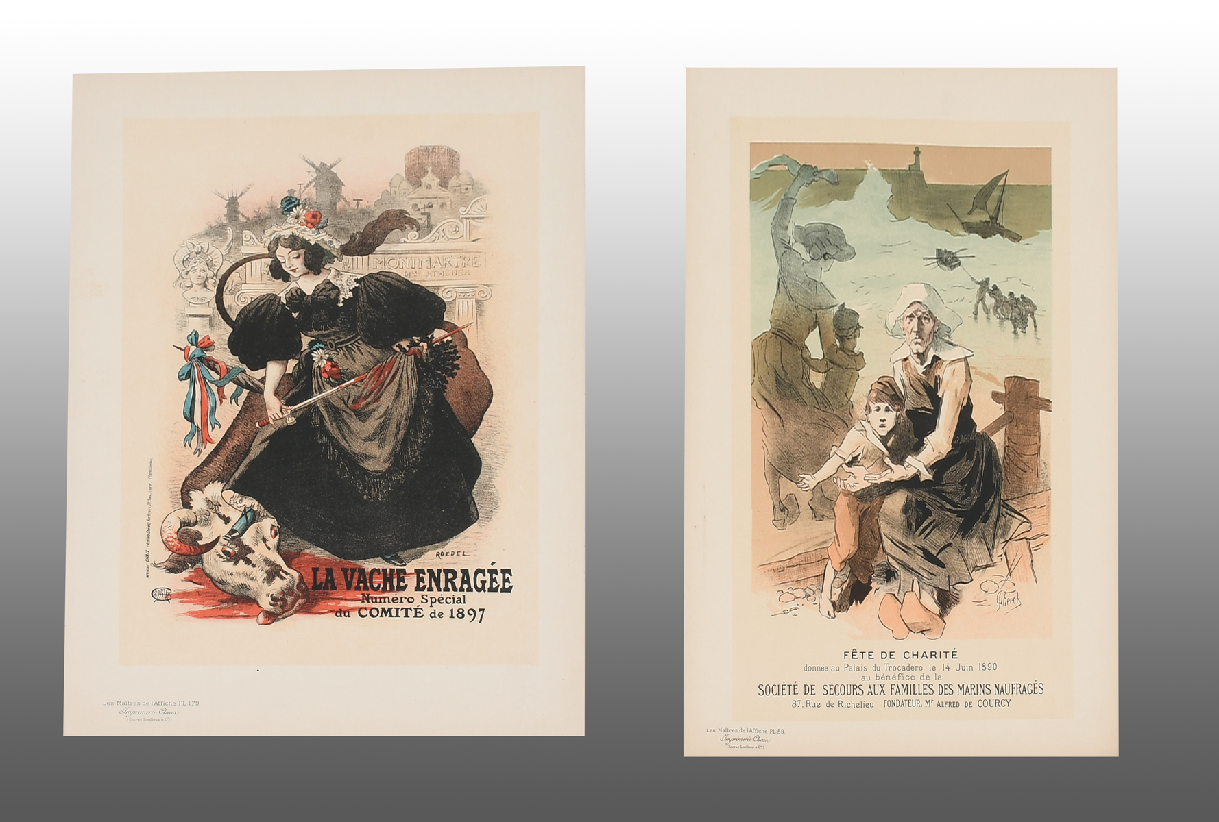 Appraisal: TWO LES MAITRE DE L'AFFICHE POSTERS Auguste Roedel for La