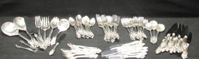 Appraisal: STERLING Wallace Baroque Pieces knives soup spoons salad forks dinner