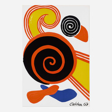 Appraisal: Alexander Calder SPIRALS lithograph in colors h w in cm