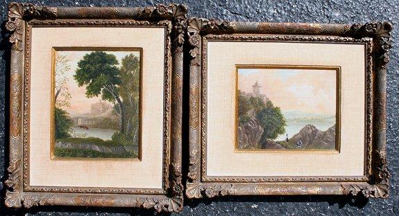 Appraisal: PAIR OF TH C LANDSCAPES SIGNED J J WALSH Cattle