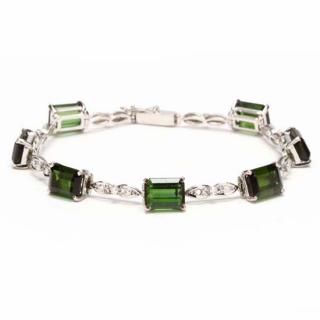 Appraisal: KT White Gold Tourmaline and Diamond Bracelet H Stern bracelet