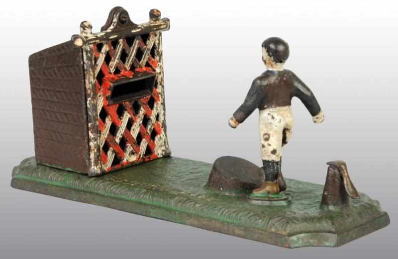 Appraisal: Cast Iron Football Mechanical Bank Description English Manufactured by Harper