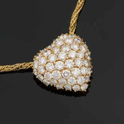 Appraisal: A Ladies' Fine Diamond Pendant on Chain k yellow gold