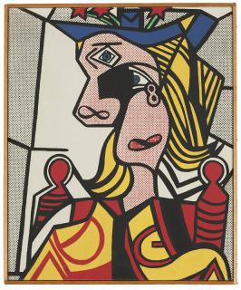 Appraisal: Richard H Pettibone ''Woman with Flowered Hat After Roy Lichtenstein