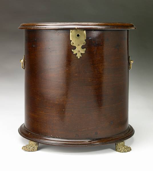 Appraisal: A George III mahogany cellarette last quarter th century height