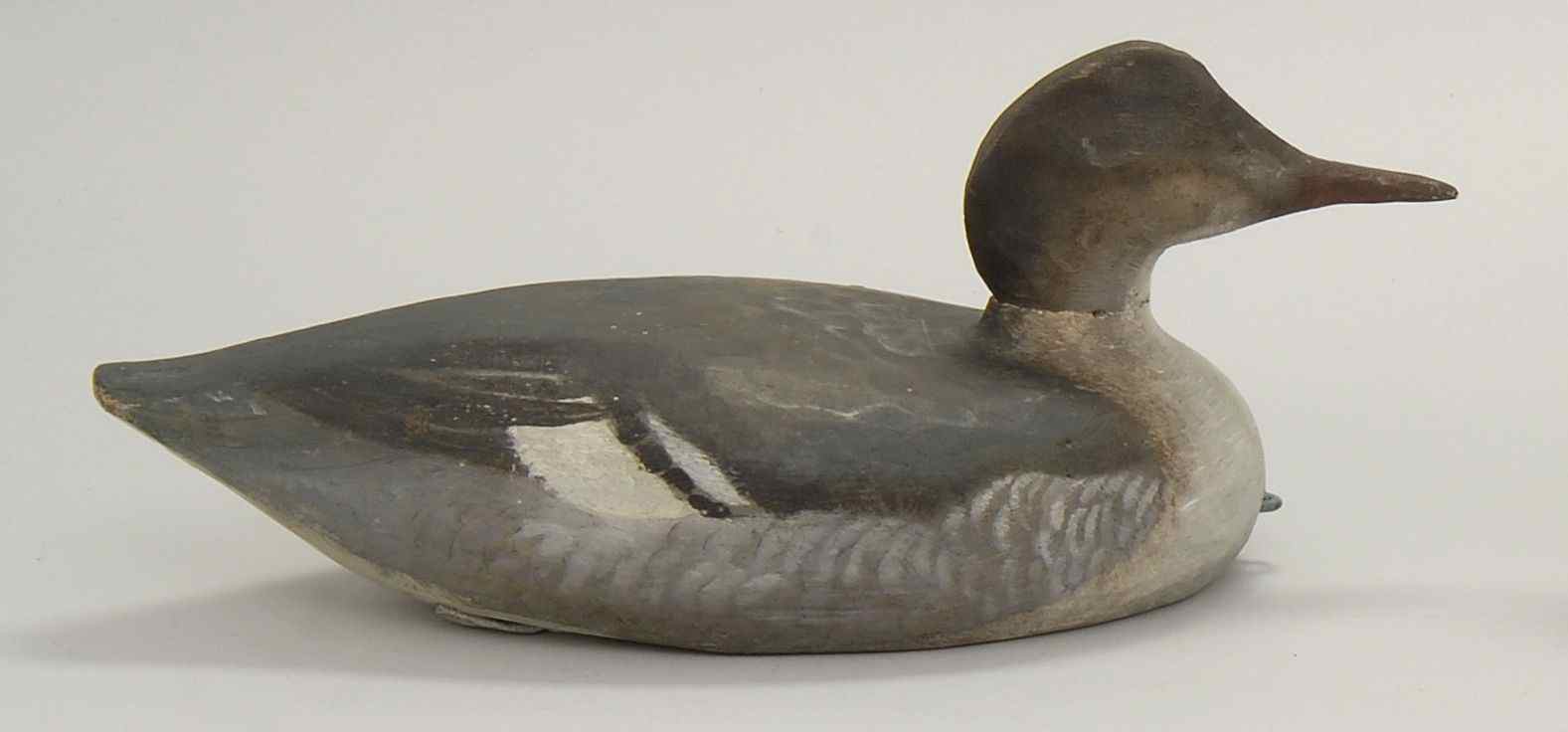 Appraisal: RED-BREASTED MERGANSER HEN DECOYFrom Nantucket Maker unknown Stamped Nantucket'' twice