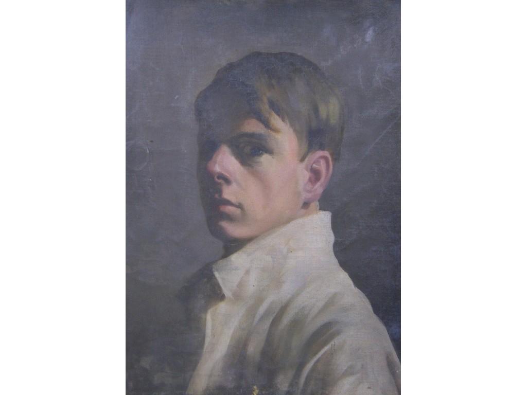 Appraisal: By Austin Clare Cooper - half length self portrait unsigned