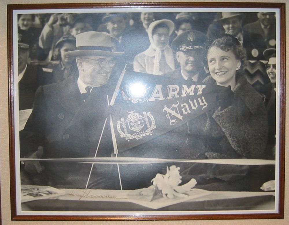 Appraisal: TRUMAN HARRY S Photograph Signed as President silver print of