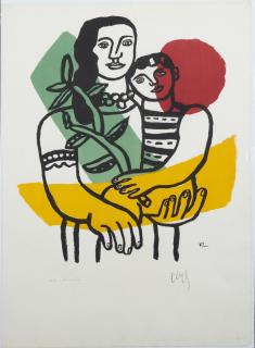 Appraisal: Fernand Leger - Maternite lithograph pen signed l r shrink