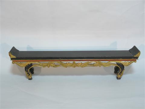 Appraisal: SOUTHEAST ASIAN PAINTED WOOD DISPLAY STAND Fashioned as a small