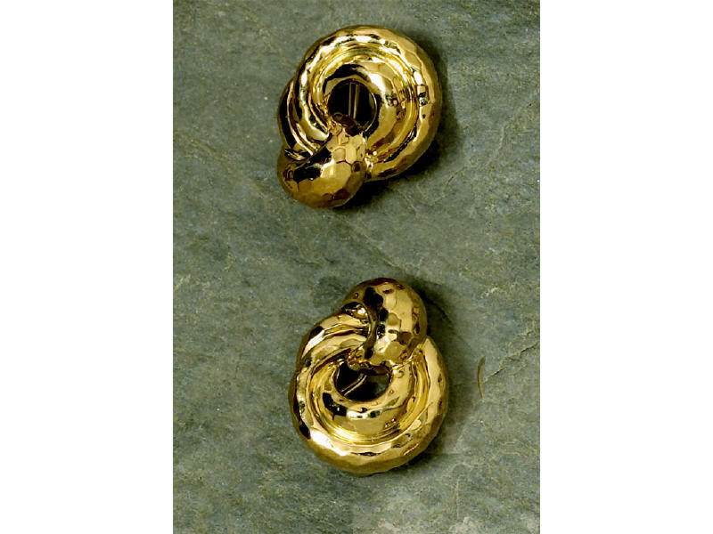 Appraisal: HENRY DUNAY EARRINGS k yellow gold pierced earrings with clip