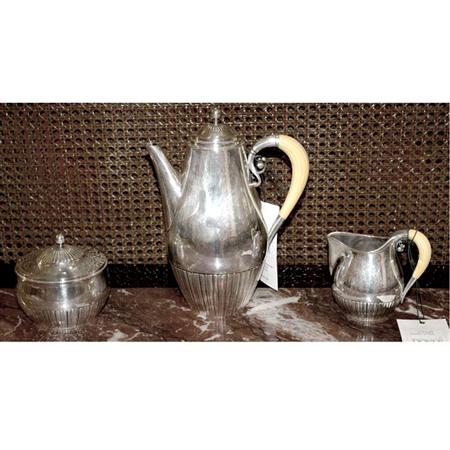 Appraisal: Georg Jensen Sterling Silver Partial Coffee Service Estimate -